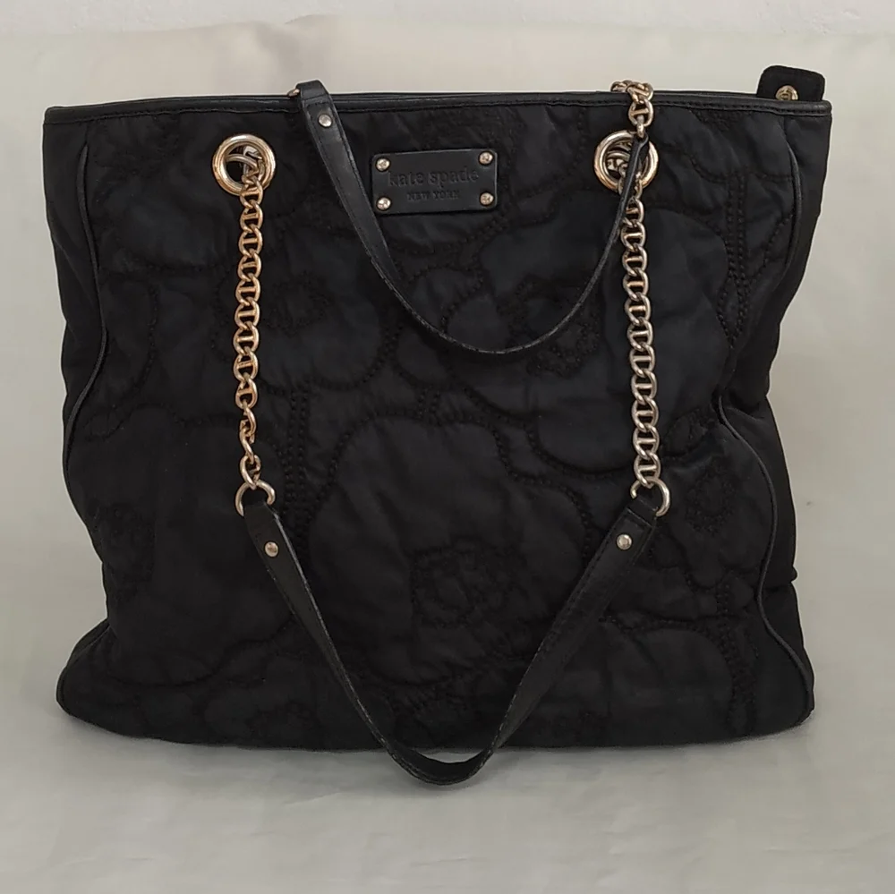 Kate Spade Quilted Nylon leather cherry Floral Tote Bag - Picture 12 of 14